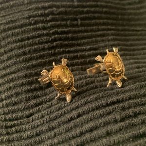 Sergio Bustamante 925 sterling silver & gold cuff links